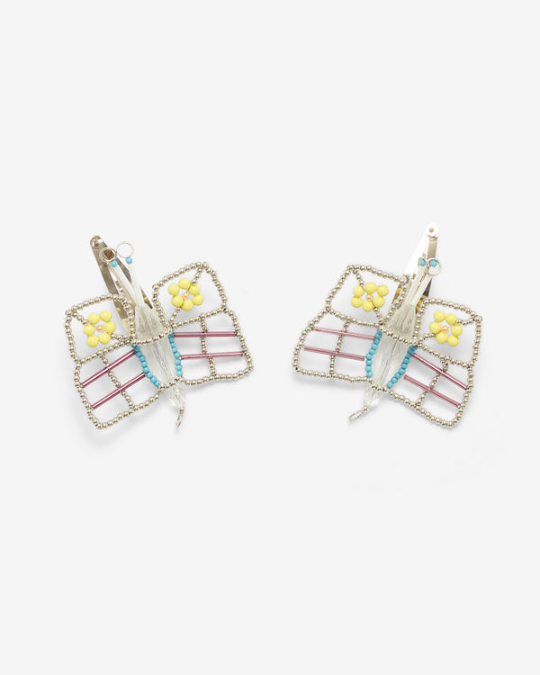 Chopova Lowena - Women's Beaded Butterfly Hair Clip - (Multi)