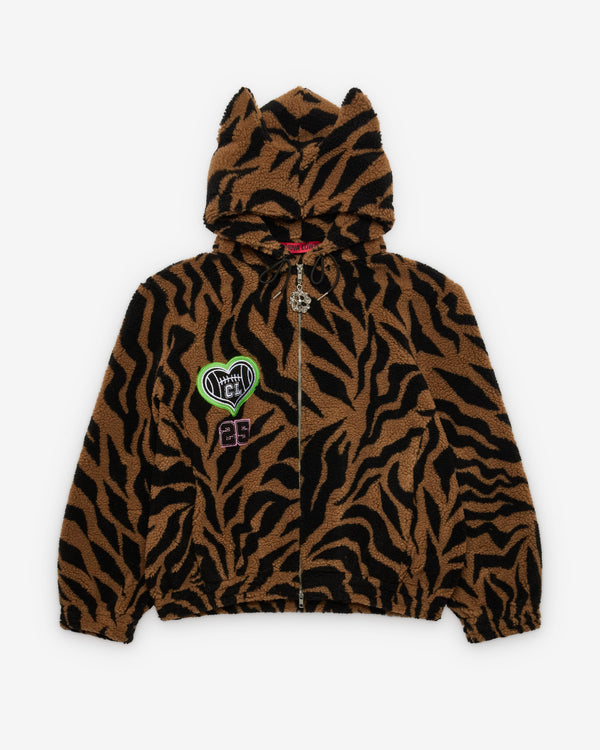 Chopova Lowena - Women's Oversized Hooded Fleece - (Brown/Black)