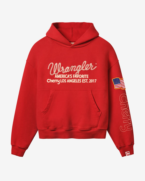 Cherry Los Angeles - Wrangler Men's Americas Favorite Hoodie - (Red)