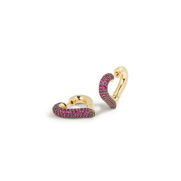 Lucy Delius - Chubby Love Ruby Earring - (Yellow Gold)