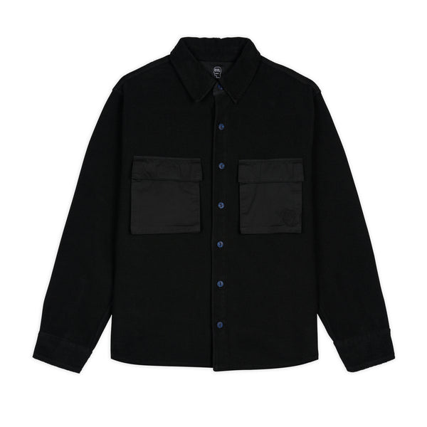 Brain Dead - Men's CPO French Terry Sateen Shirt - (Washed Black)
