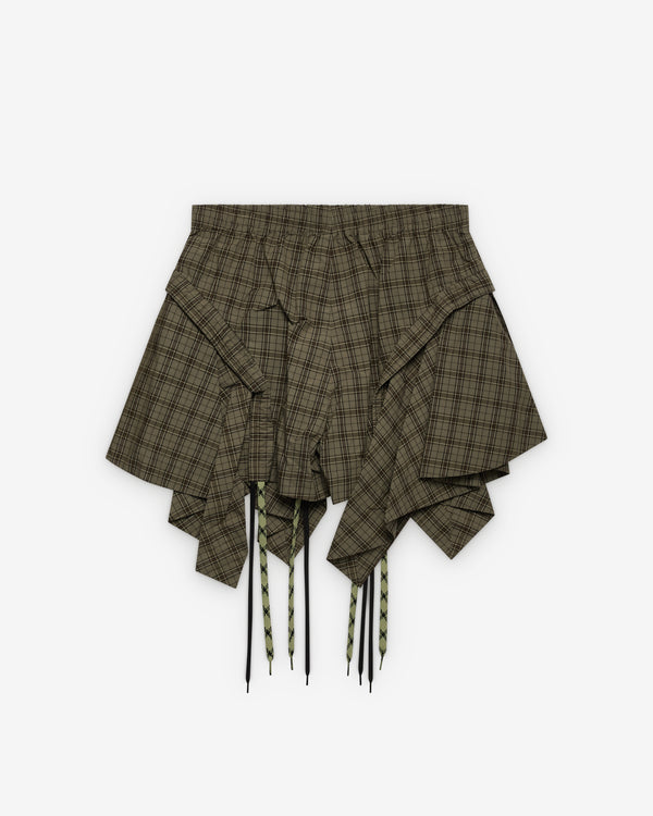 Craig Green - Men's Circle Drape Shorts - (Grey Check)
