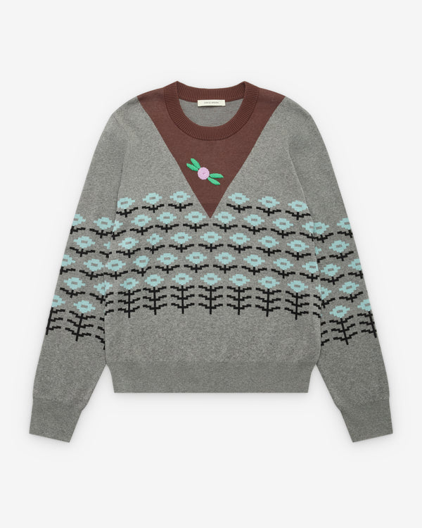 Craig Green - Men's Pixel Flower Jumper - (Brown/Grey)