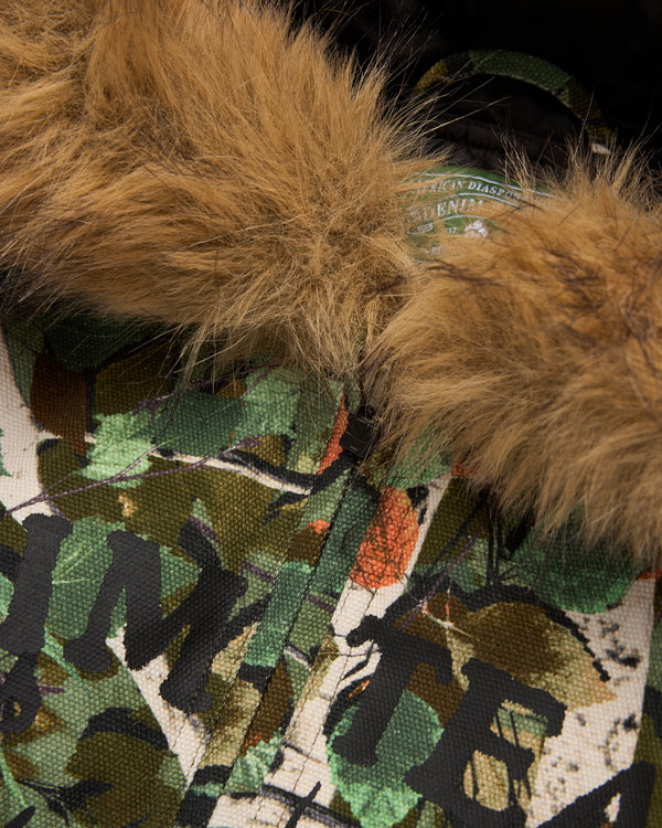 Denim Tears - Men's Hooded Work Jacket - (Green / Camo)