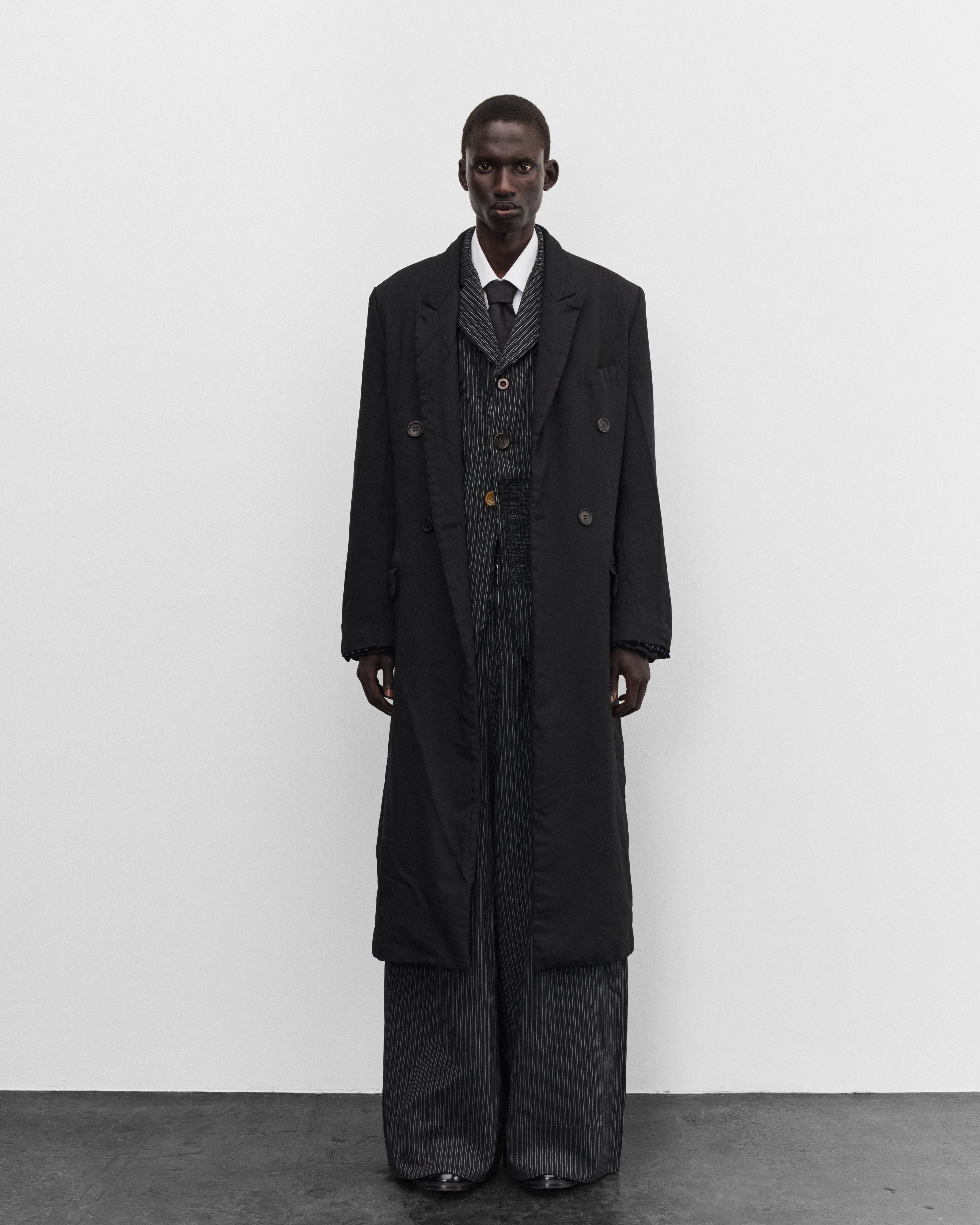 Junya Watanabe Man: Men's Garment Dyed Coat (Black) | DSMNY E-SHOP