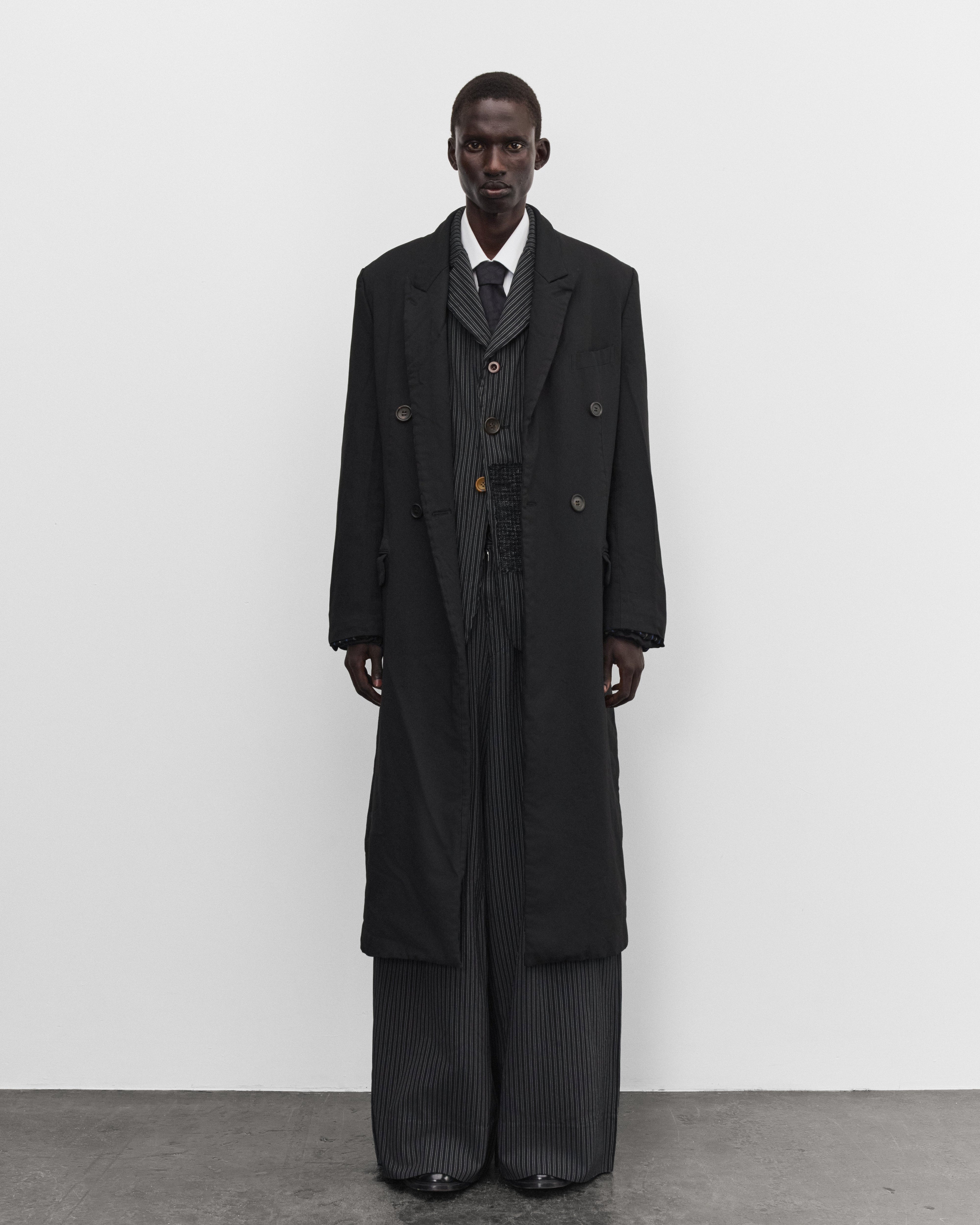 Junya Watanabe Man: Men's Garment Dyed Coat (Black) | DSMNY E-SHOP
