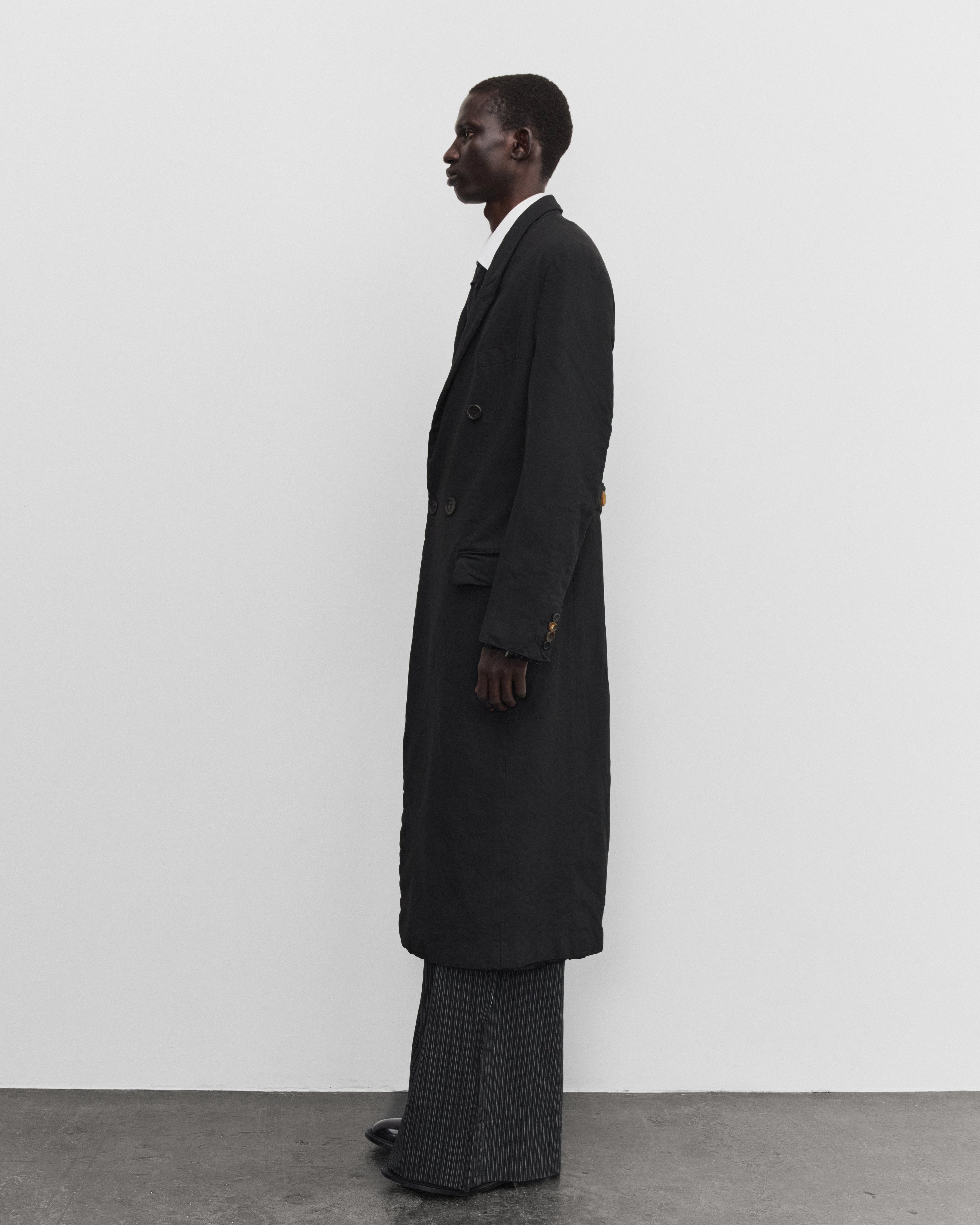 Junya Watanabe Man: Men's Garment Dyed Coat (Black) | DSMNY E-SHOP