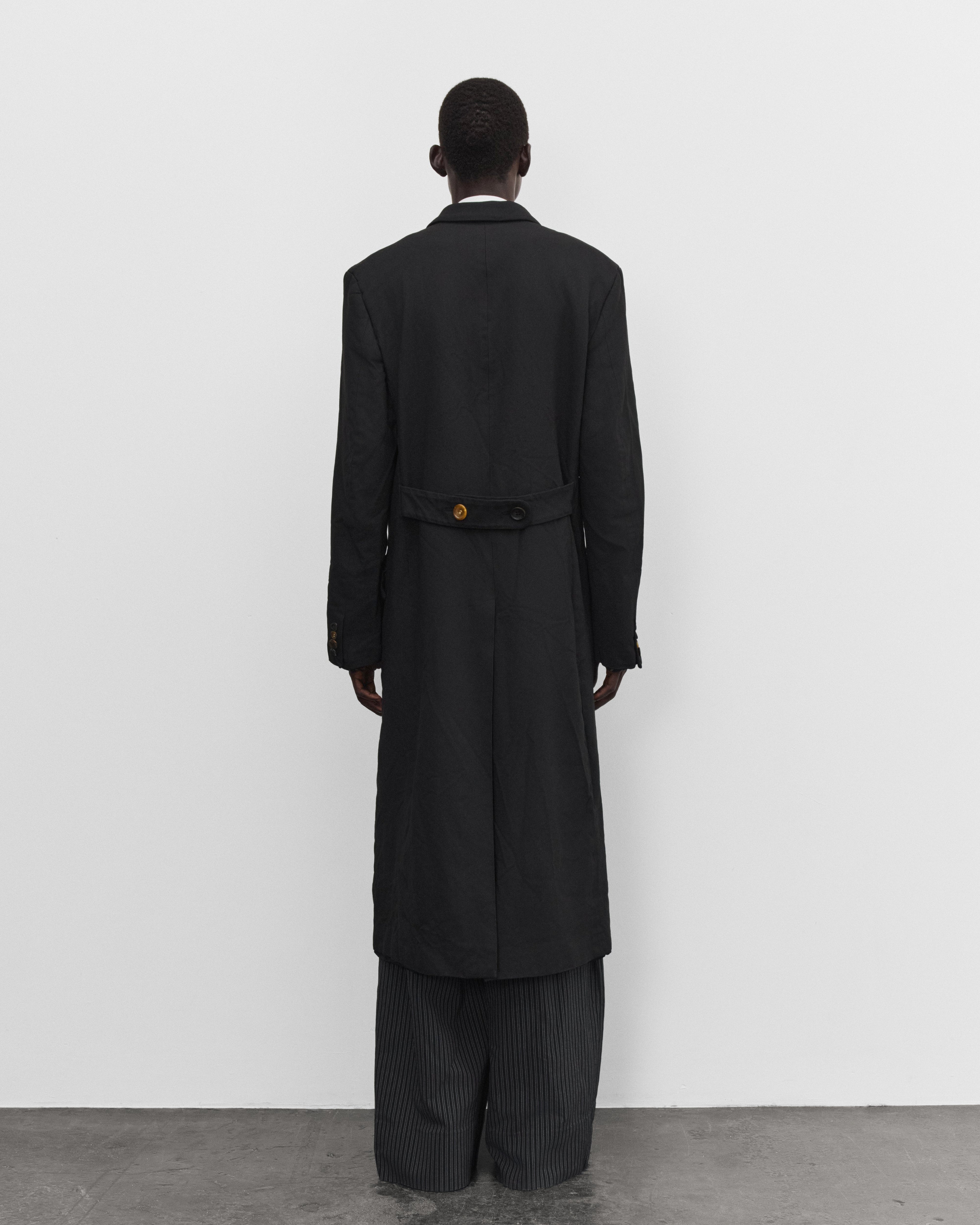 Junya Watanabe Man: Men's Garment Dyed Coat (Black) | DSMNY E-SHOP