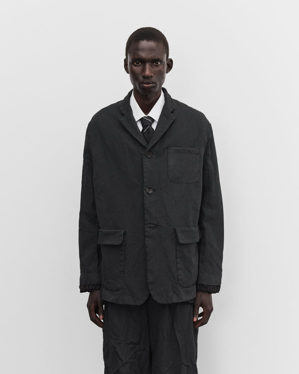 Junya Watanabe Man - Men's Herringbone Single Breasted Blazer - (Black/Grey)