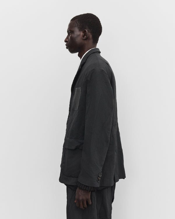 Junya Watanabe Man - Men's Herringbone Single Breasted Blazer - (Black/Grey)