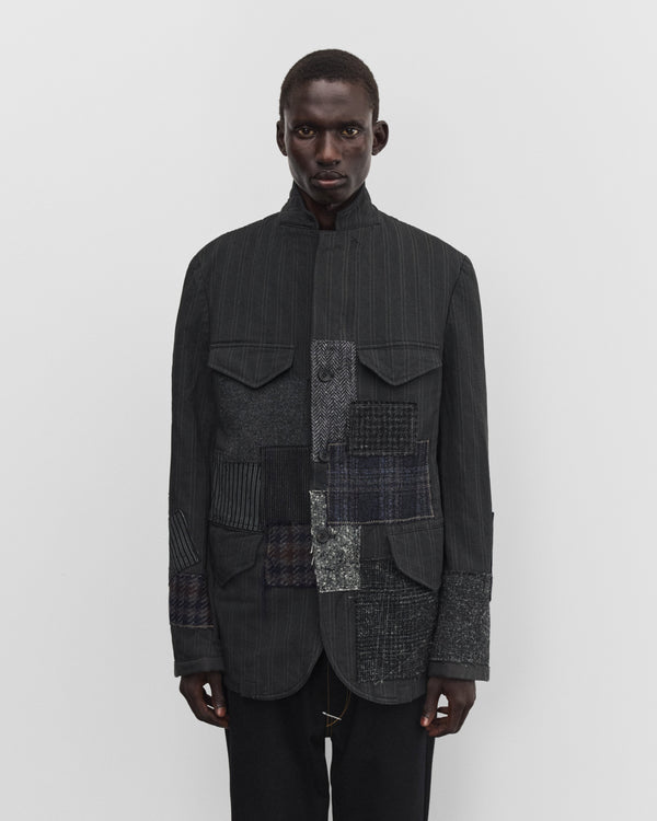 Junya Watanabe Man - Men's Patchwork Zip Blazer - (Grey/Mix)