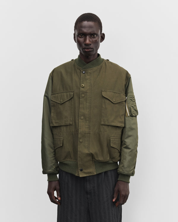 eye Junya Watanabe Man - Men's Needles Bomber Jacket - (Khaki Green)