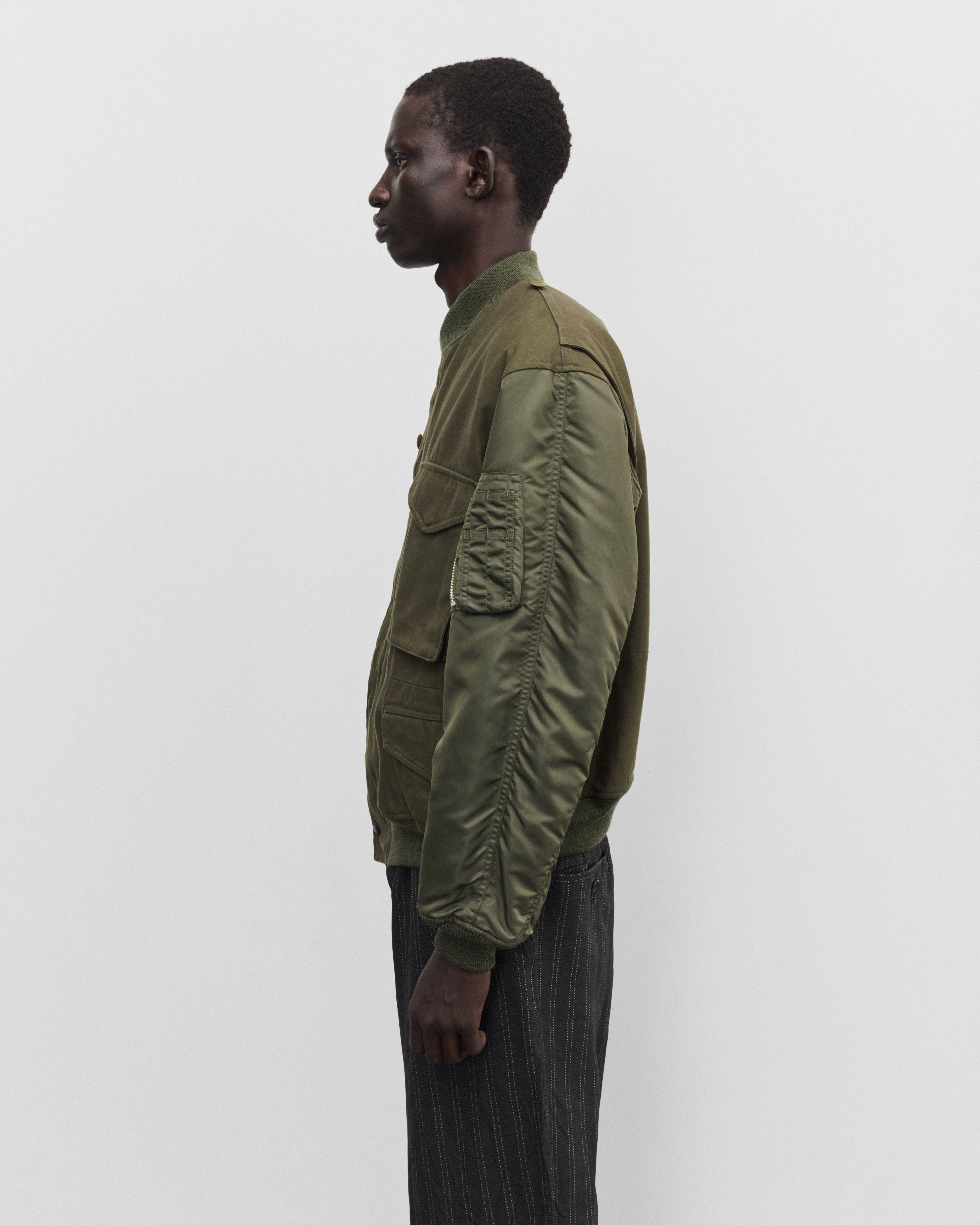 eye Junya Watanabe Man: Men's Needles Bomber Jacket (Khaki Green