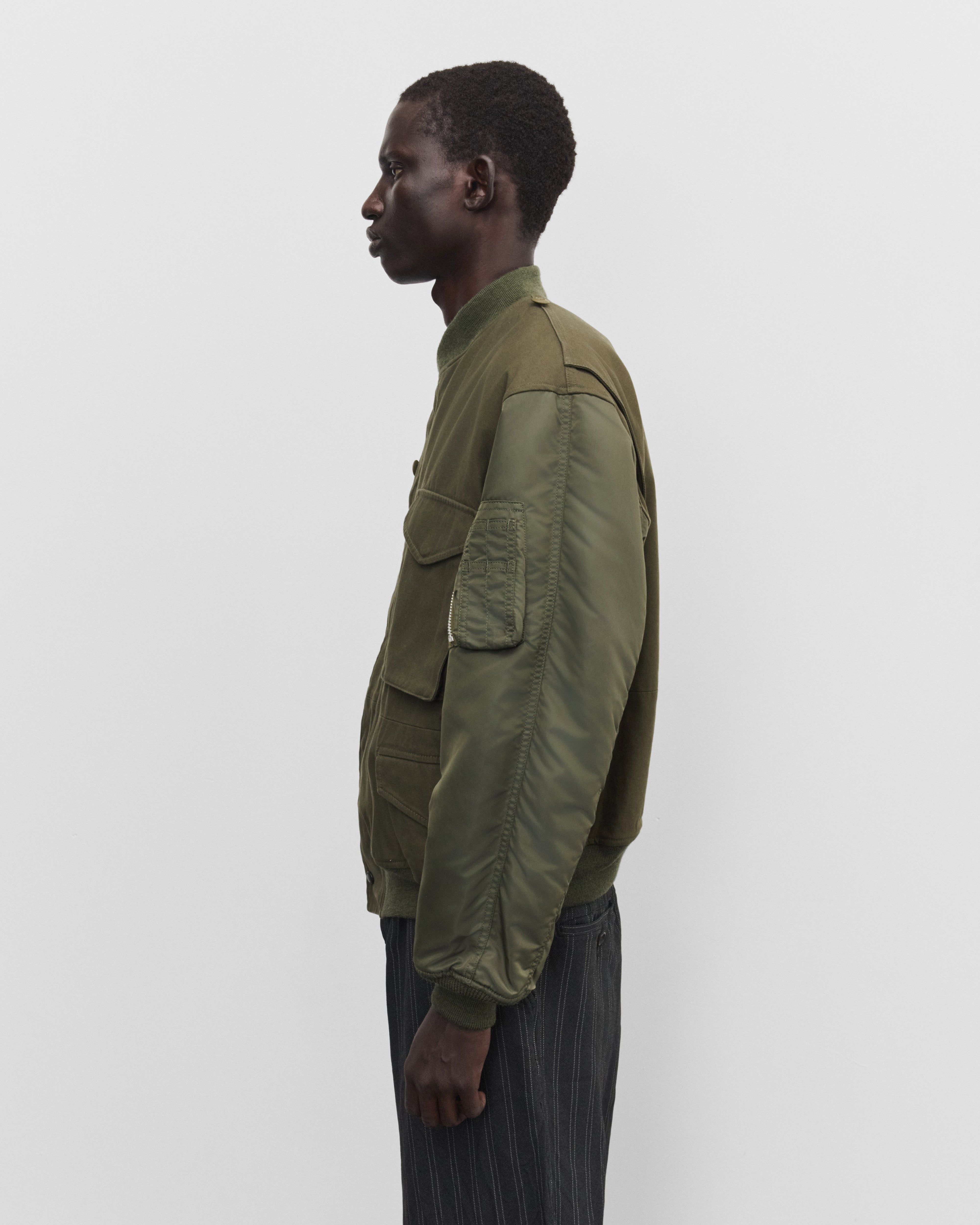 eye Junya Watanabe Man: Men's Needles Bomber Jacket (Khaki Green