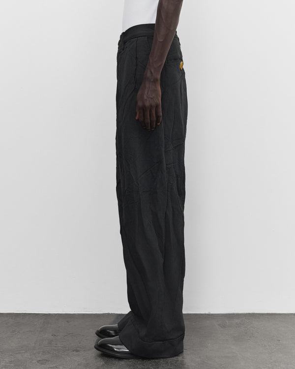 Junya Watanabe Man - Men's Herringbone Wide Fit Trousers - (Black)