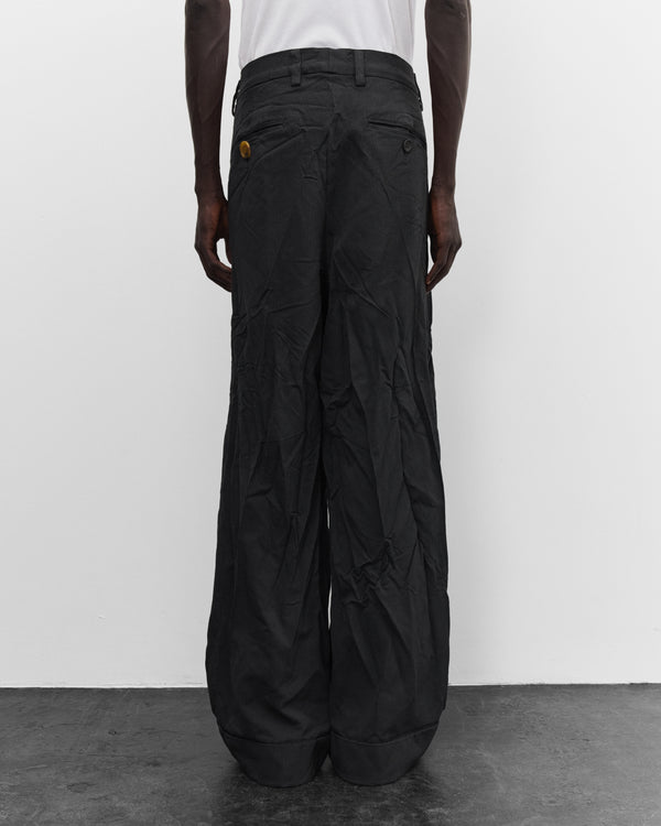 Junya Watanabe Man - Men's Herringbone Wide Fit Trousers - (Black)