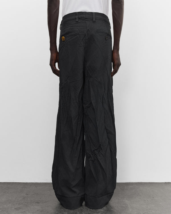 Junya Watanabe Man - Men's Herringbone Wide Fit Trousers - (Black)