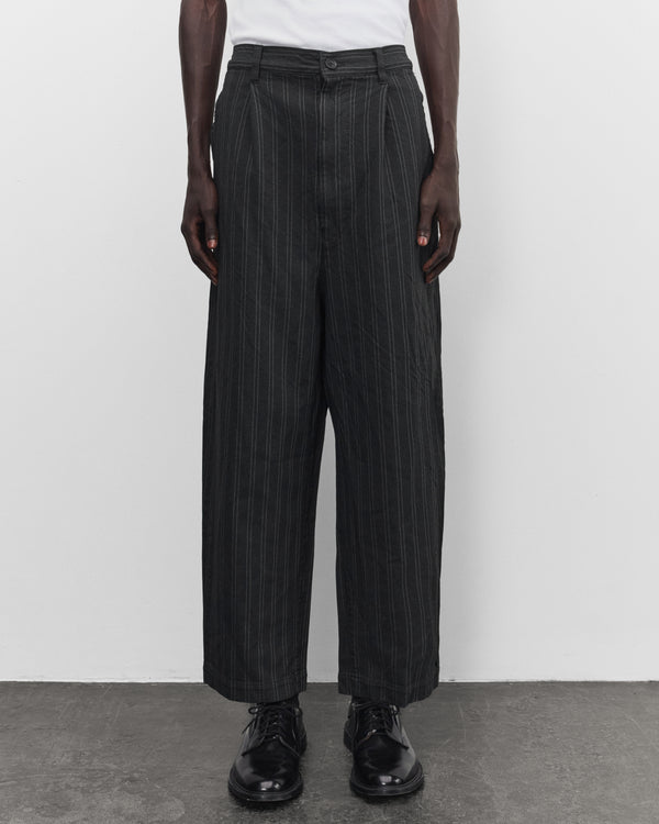 Junya Watanabe Man - Men's Pleated Stripe Trousers - (Grey/White)