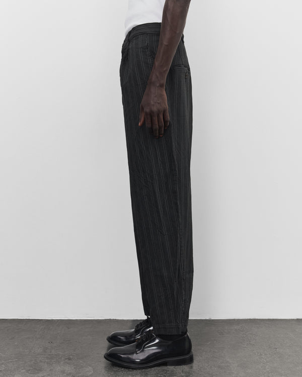 Junya Watanabe Man - Men's Pleated Stripe Trousers - (Grey/White)