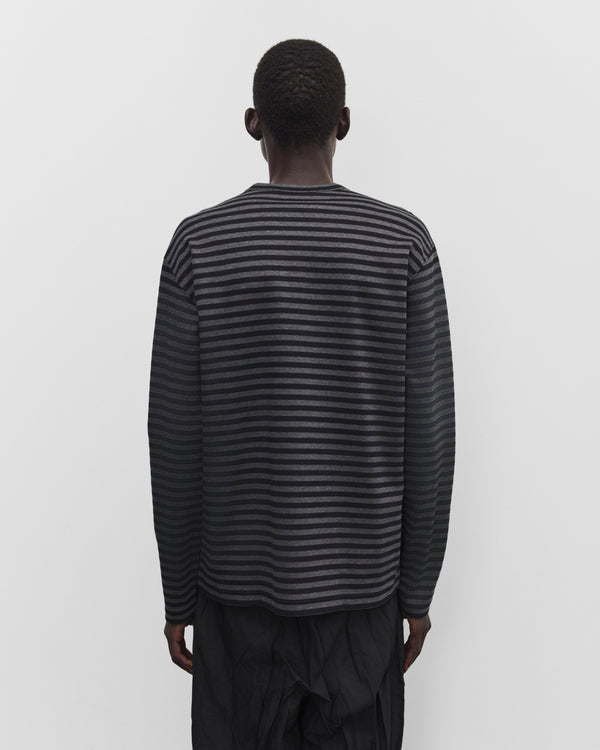 Junya Watanabe Man - Men's Longsleeve Striped T-Shirt - (Black/Grey)