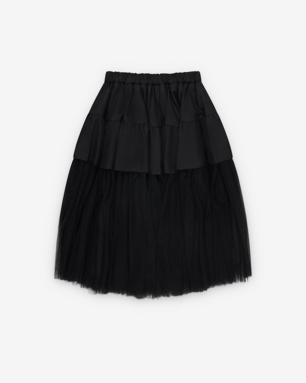 Noir Kei Ninomiya - Women's Wool & Tulle Skirt - (Black)