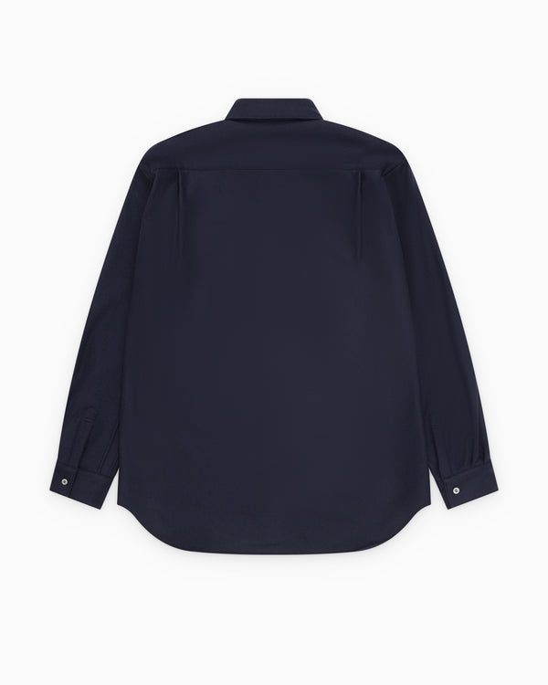 CDG Shirt - Men's Wool Flannel Shirt - (Navy)