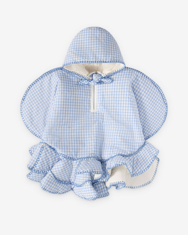 Tao - Women's Hooded Gingham Jacket - (Sax/White)