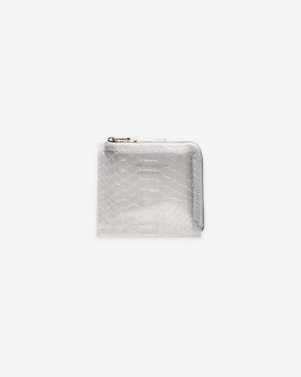 CDG Wallet - Transparent Snake Zip Around Wallet - (Clear SA3100ST)