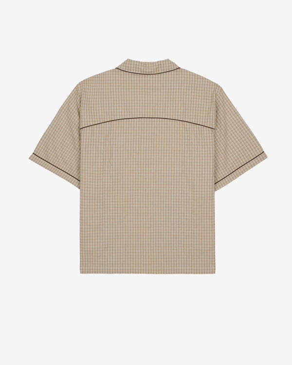 Brain Dead - Men's Check Western Shirt - (Taupe)