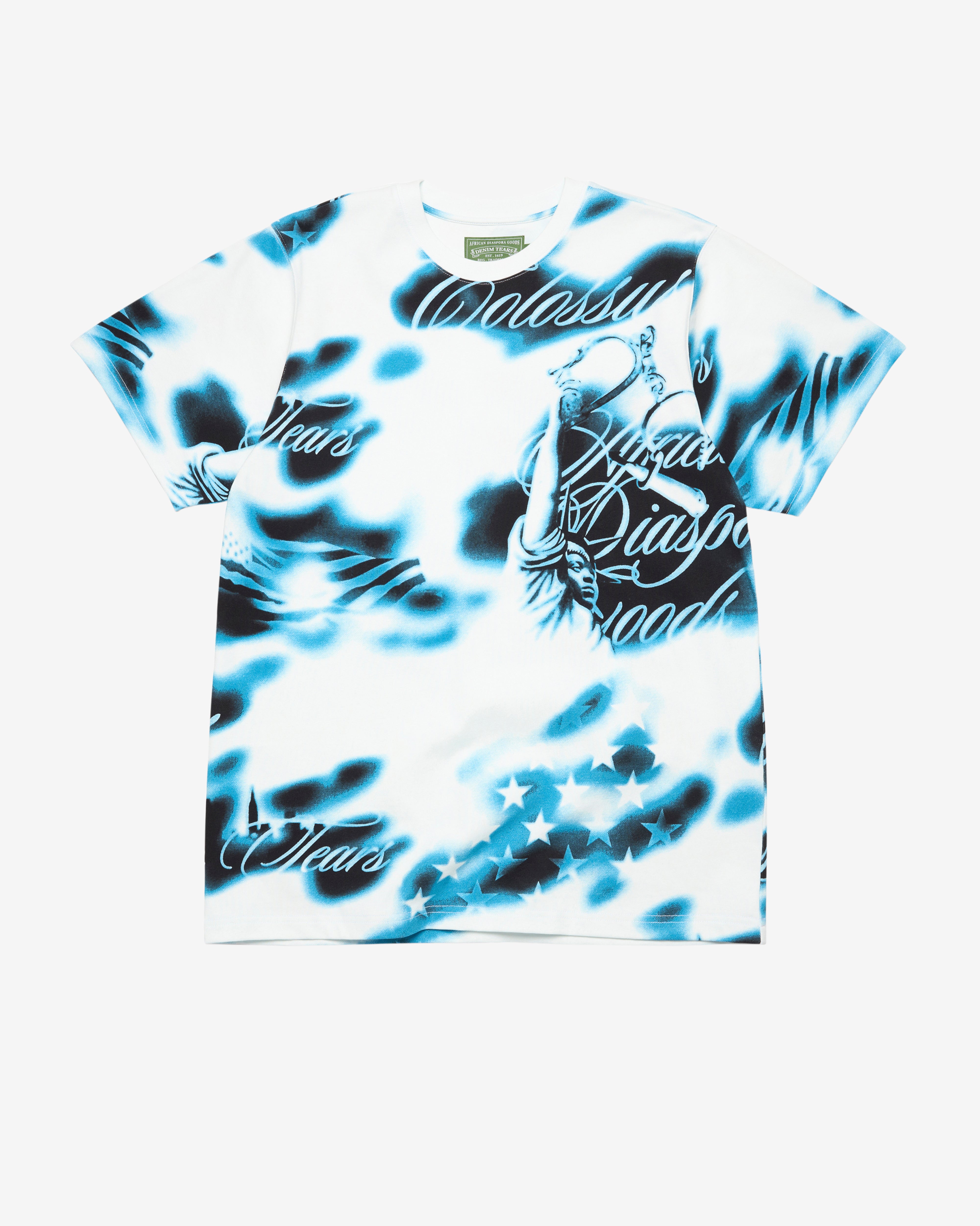 Denim Tears: Men's Cloud Camo T-Shirt (White) | DSMNY E-SHOP