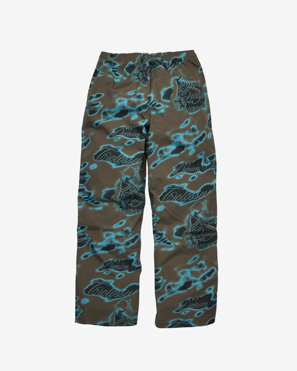 Denim Tears - Men's Cloud Camo Taped Seam Shell Pants - (Green)