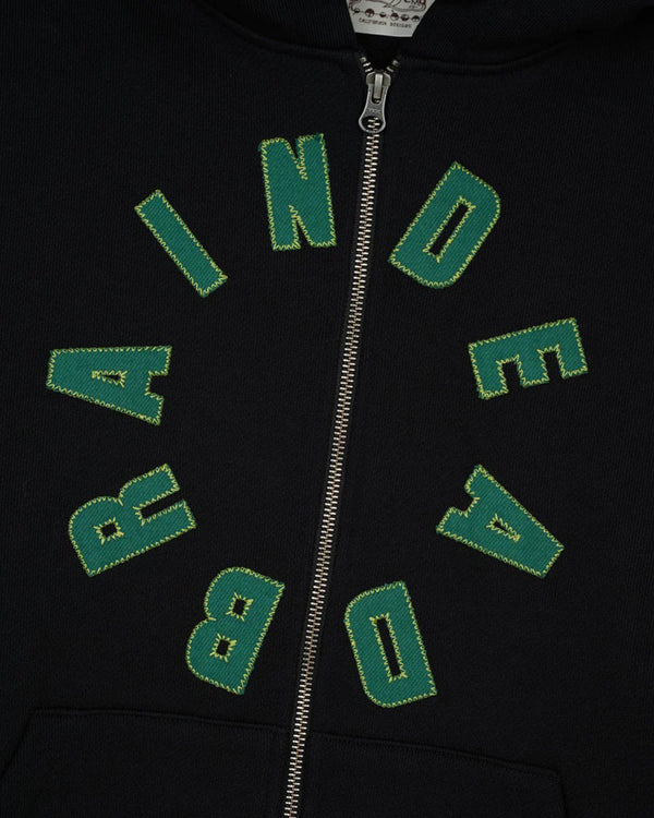 Brain Dead - Men's Collegiate Zip Hoodie - (Black)