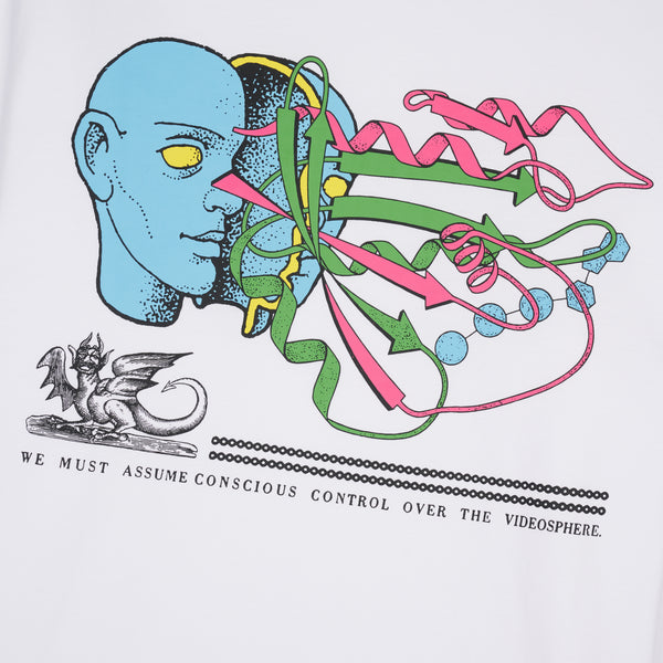 Brain Dead - Men's Conscious Control Long Sleeve T-Shirt - (White)