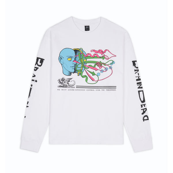 Brain Dead - Men's Conscious Control Long Sleeve T-Shirt - (White)