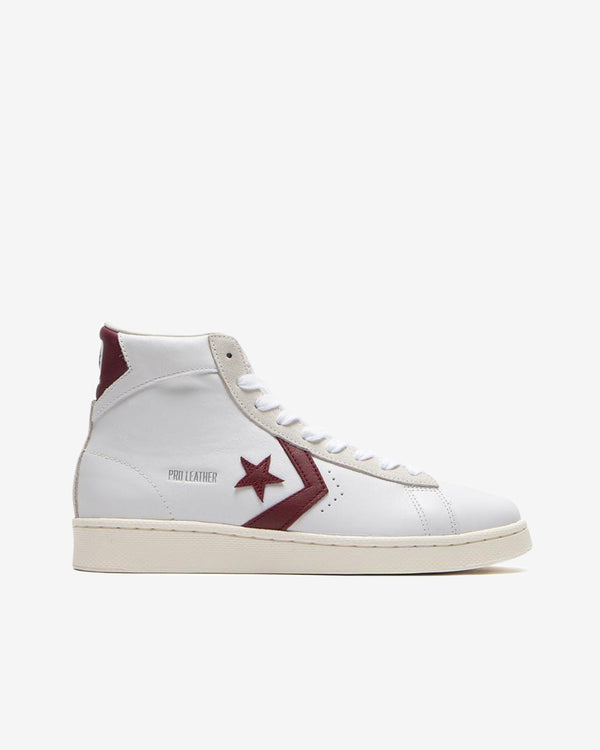 Converse - Men's Pro Leather Hi Sneakers - (White/Red)