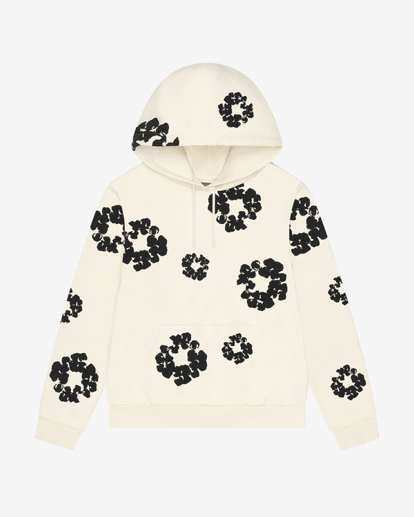 Denim Tears - Men's Black Cotton Wreath Hoodie - (Oatmeal)