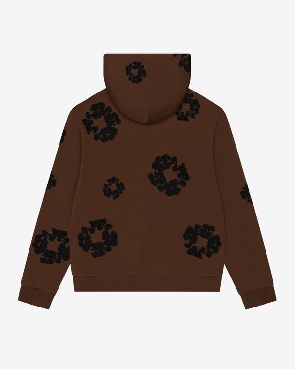 Denim Tears - Men's Black Cotton Wreath Hoodie - (Brown)