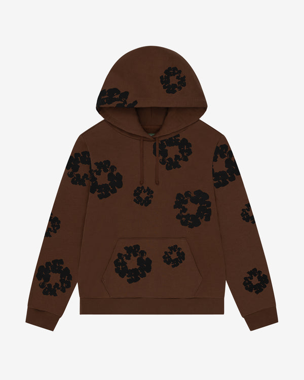 Denim Tears - Men's Black Cotton Wreath Hoodie - (Brown)