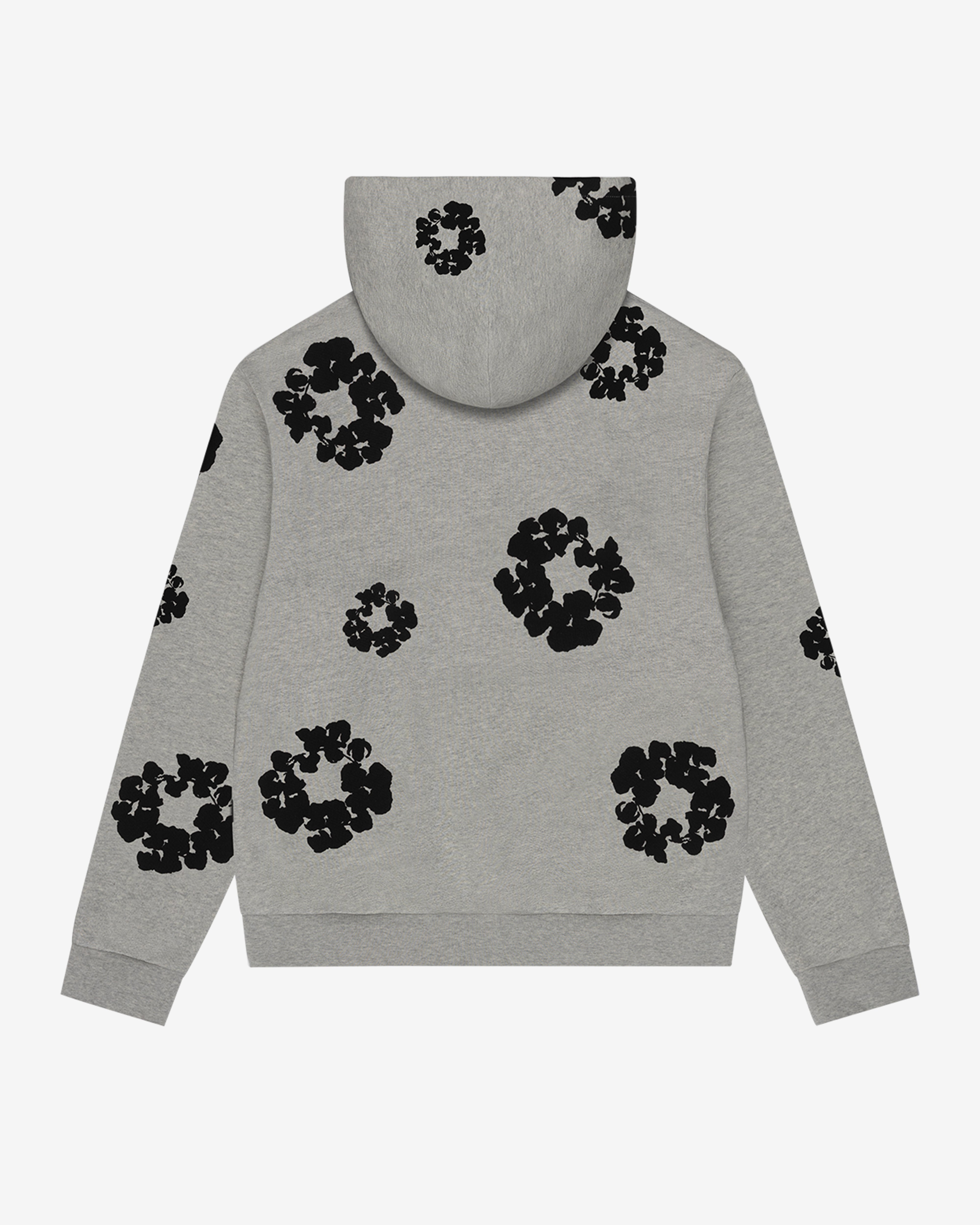 Denim Tears: Men's Black Cotton Wreath Hoodie (Grey) | DSMNY E-SHOP