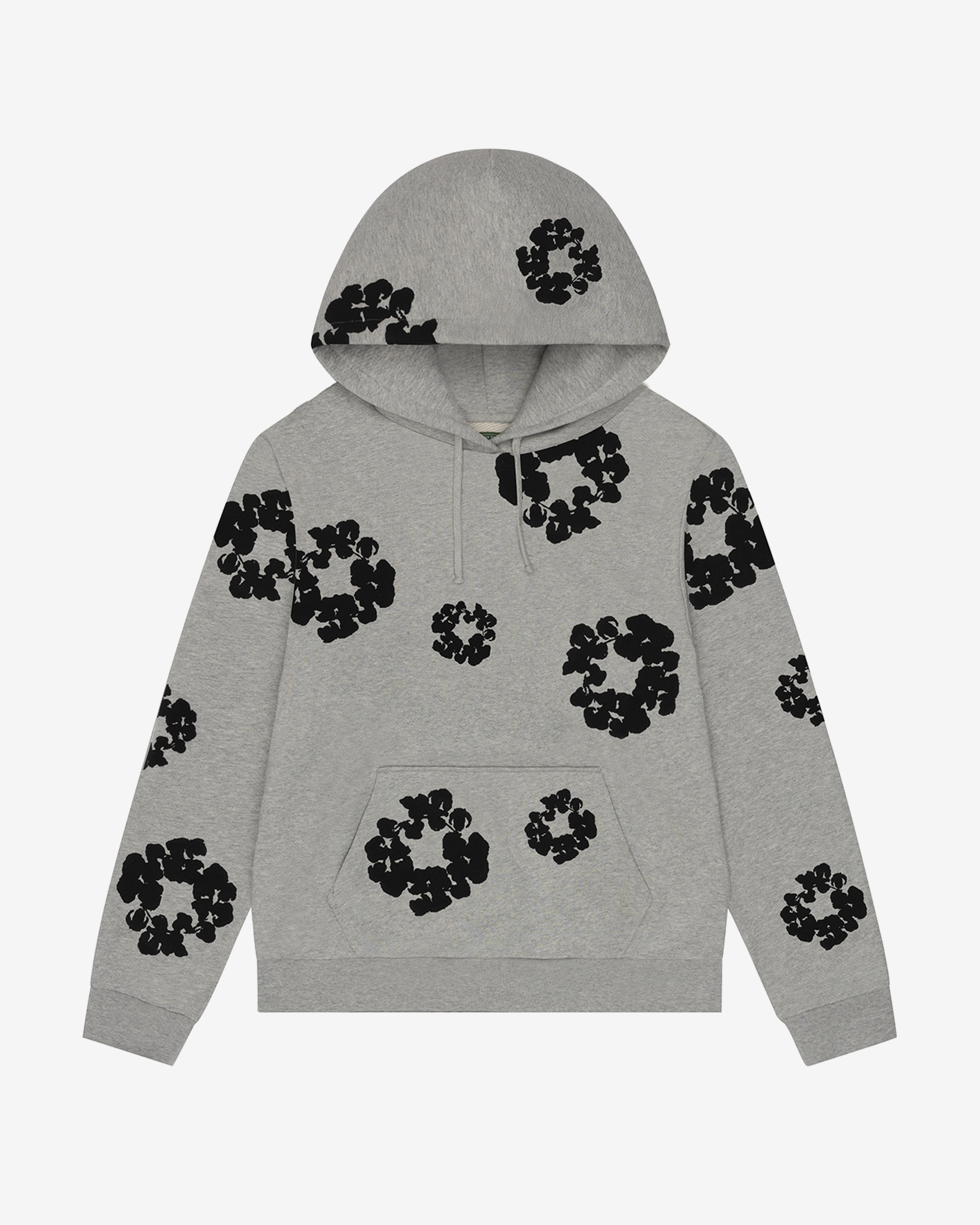 Denim Tears: Men's Black Cotton Wreath Hoodie (Grey) | DSMNY E-SHOP