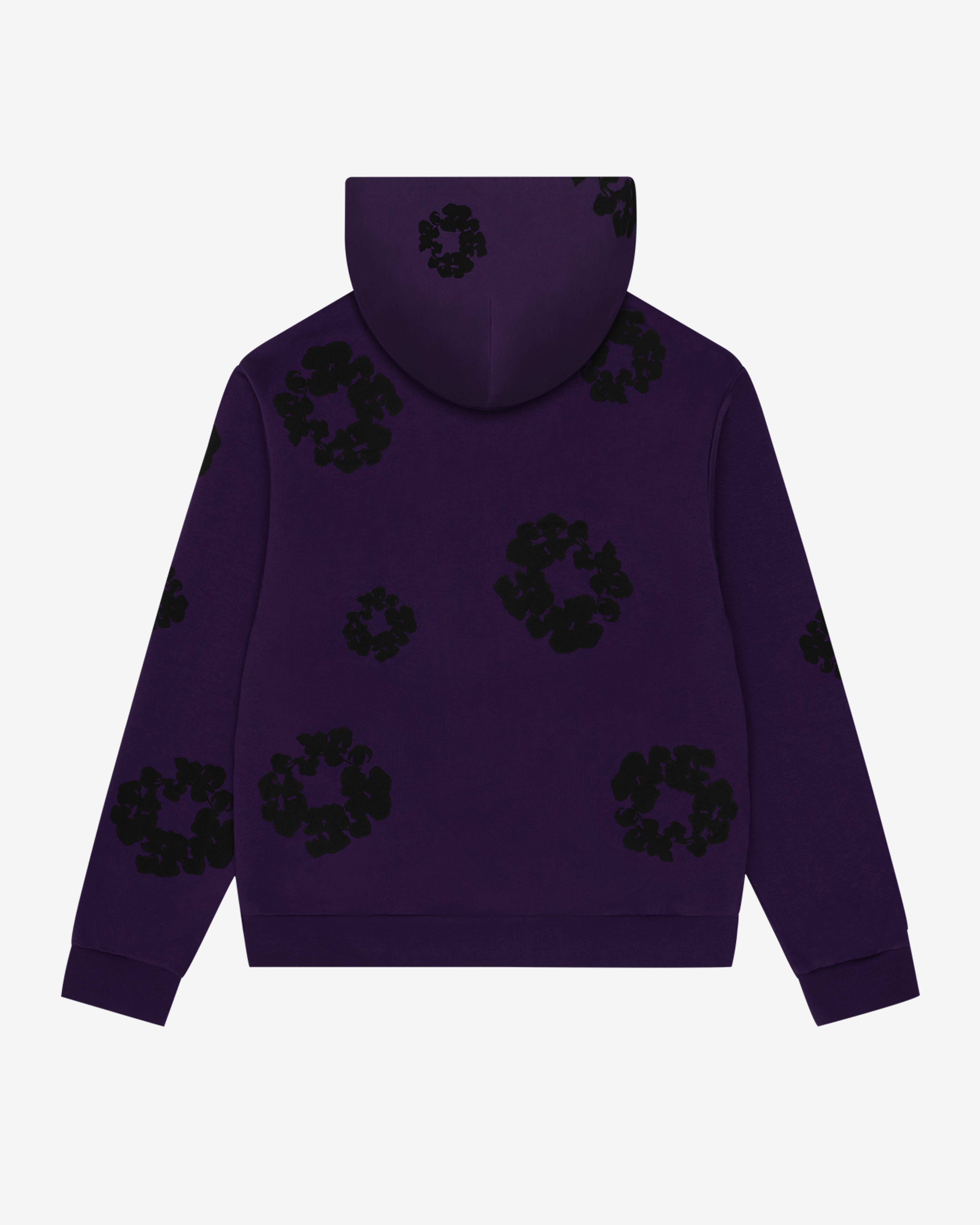 Denim Tears: Men's Black Cotton Wreath Hoodie (Purple) | DSMNY E-SHOP