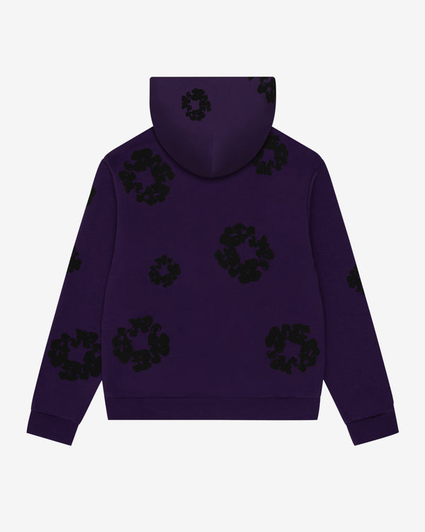 Denim Tears - Men's Black Cotton Wreath Hoodie - (Purple)