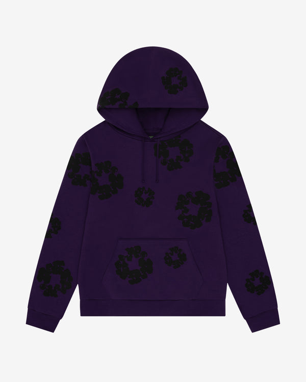 Denim Tears - Men's Black Cotton Wreath Hoodie - (Purple)