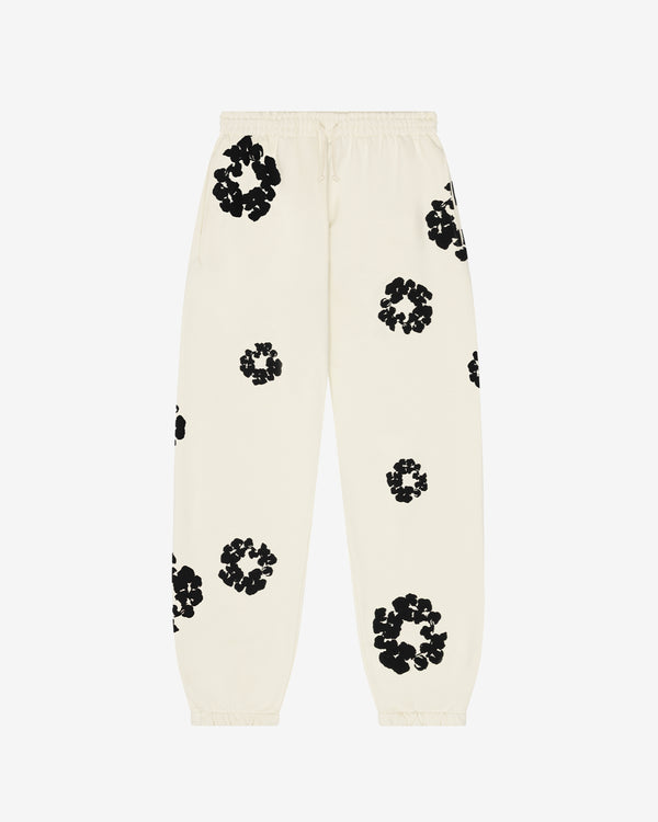 Denim Tears - Men's Black Cotton Wreath Sweatpants - (Oatmeal)