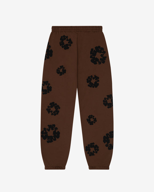 Denim Tears - Men's Black Cotton Wreath Sweatpants - (Brown)
