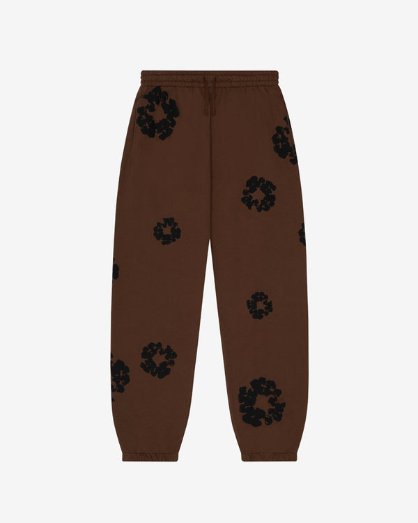 Denim Tears - Men's Black Cotton Wreath Sweatpants - (Brown)
