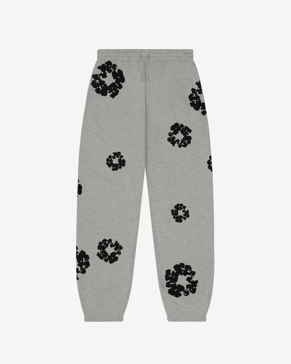 Denim Tears - Men's Black Cotton Wreath Sweatpants - (Grey)