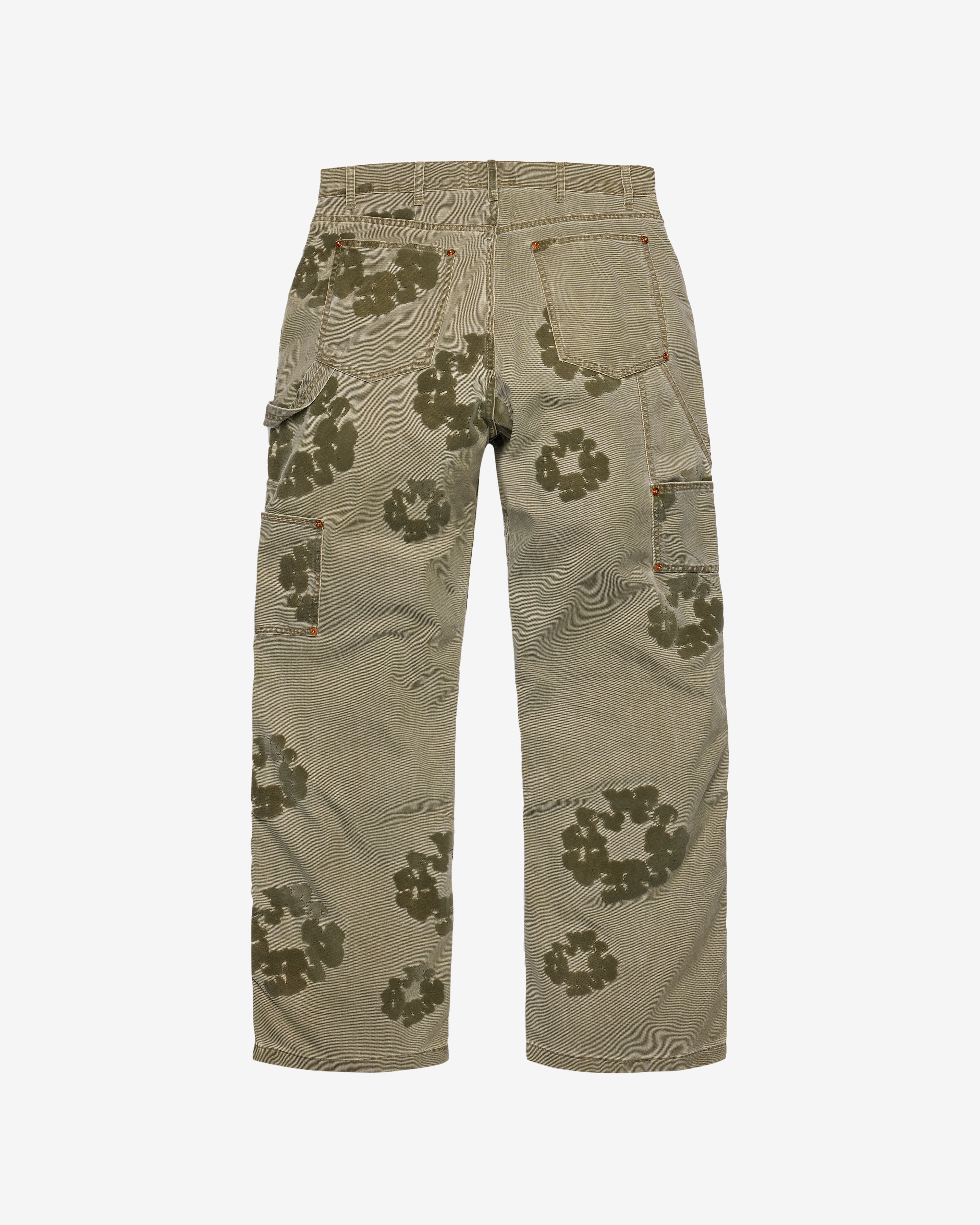 パンツ denim tears Denim Tears: Men's CW Flocked Carpenter Pant (Green) | DSMNY E-SHOP