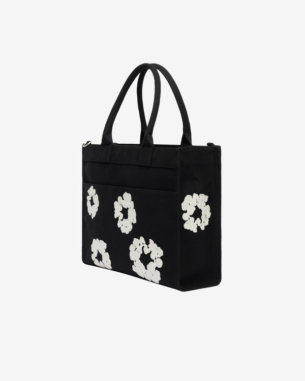 Denim Tears - Men's Large Cotton Wreath Canvas Bag - (Black/White)
