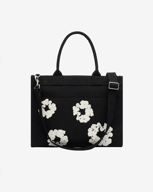 Denim Tears - Men's Large Cotton Wreath Canvas Bag - (Black/White)